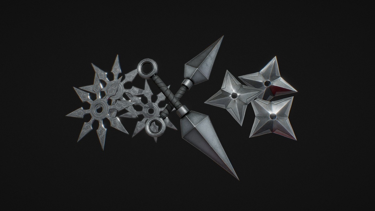 Media 1 for listing Ninja Weapons Throwing Stars and Kunai