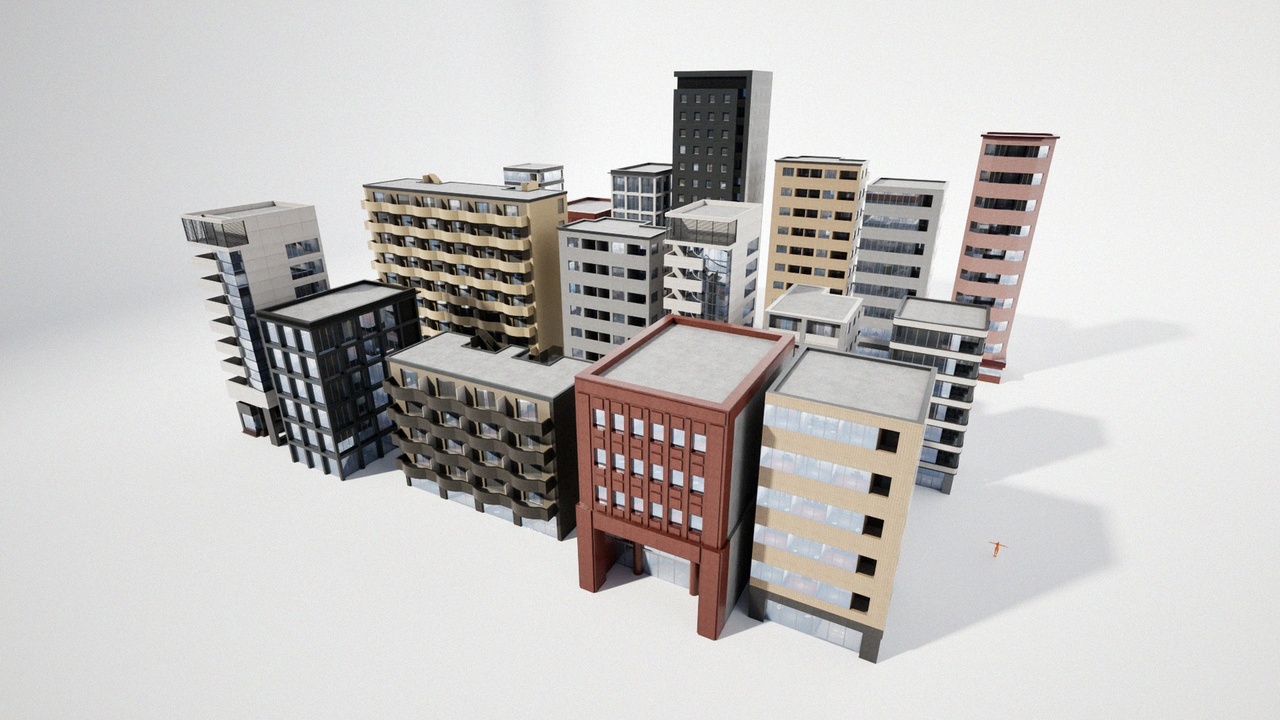 Media 1 for listing Japanese Office Buildings 02 - Background Buildings