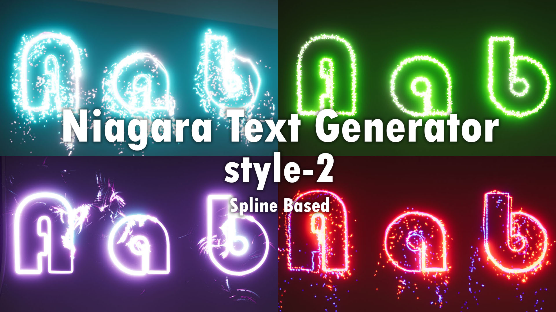 Niagara Text Generator – Spline Based(Style 2) | Fab