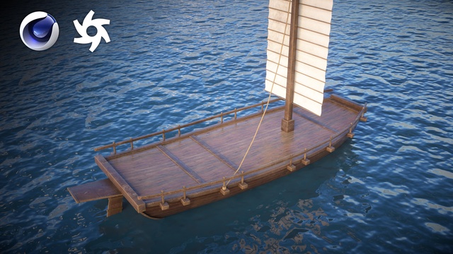Korean/Japanese Medieval Ship Set | Fab
