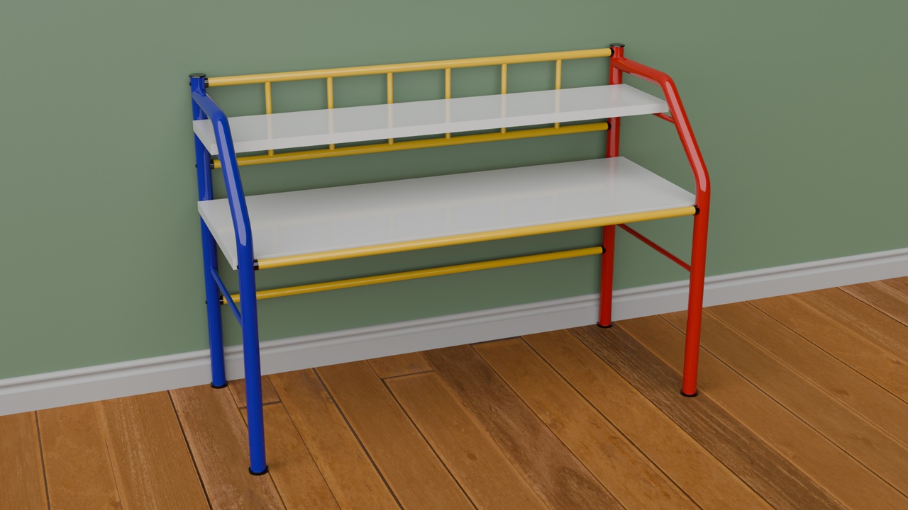 Media 1 for listing Retro Furniture - Desktop, Chair and Storage Rack - Vintage 90s Style