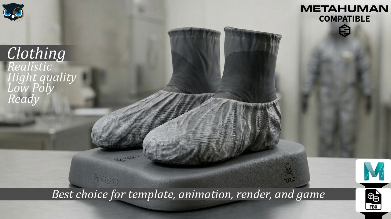 Media 1 for listing Sci Fi Medical Lab Boot Covers   Professional Hazard Footwear