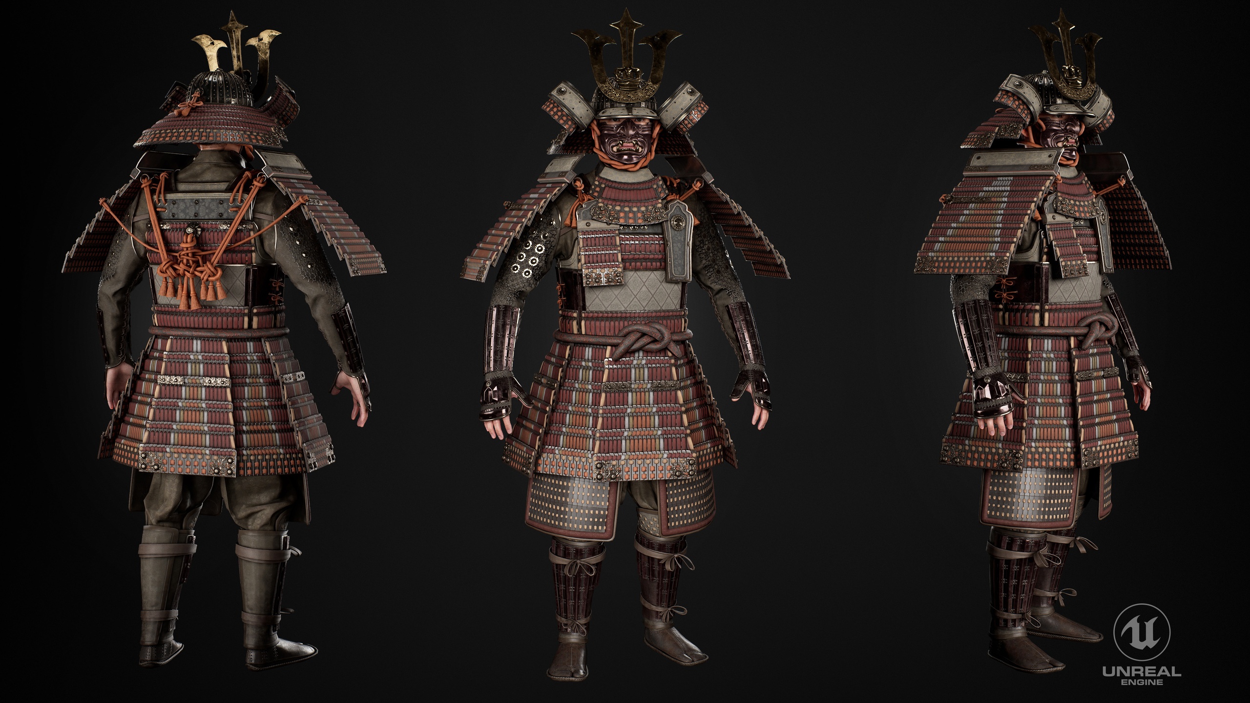 Media 1 for listing Red Japanese Samurai Character