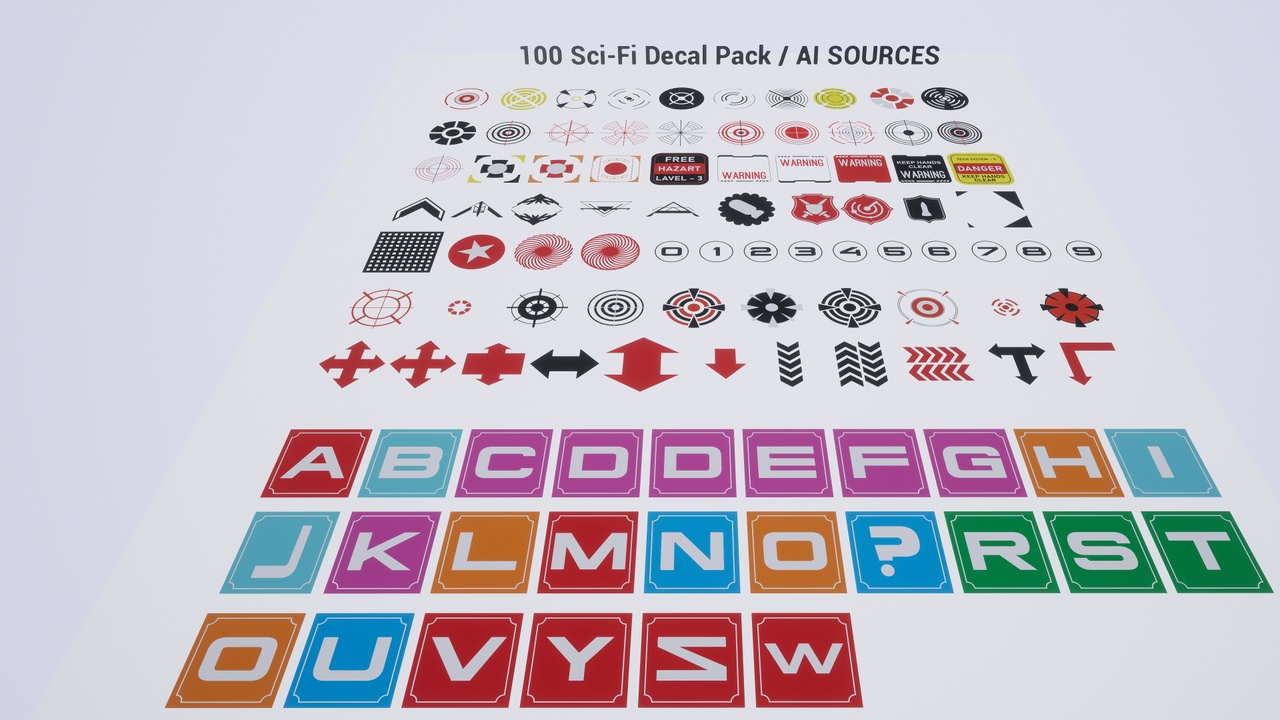 Media 1 for listing 100+ Sci-Fi Decal Package / AI SOURCES