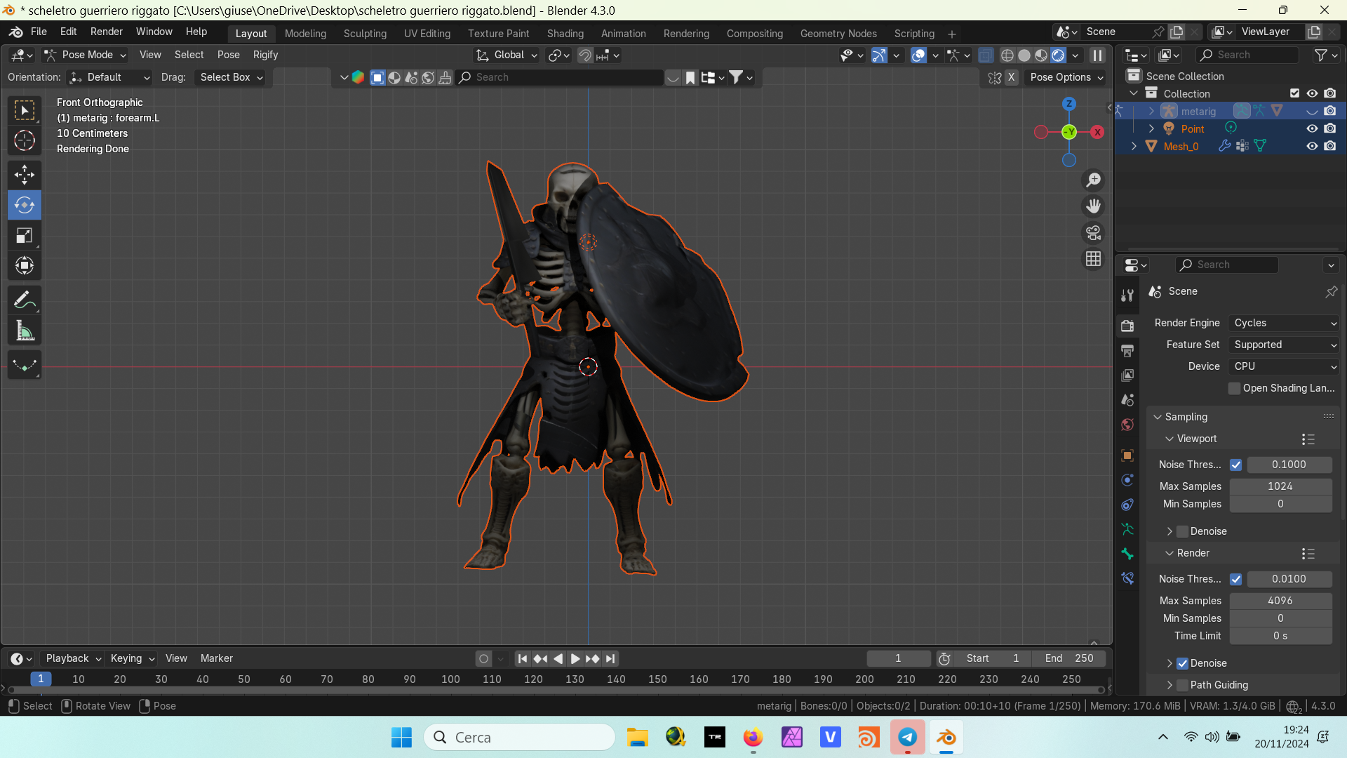 Skeleton Soldier Rig Skeleton warrior rigged | Fab