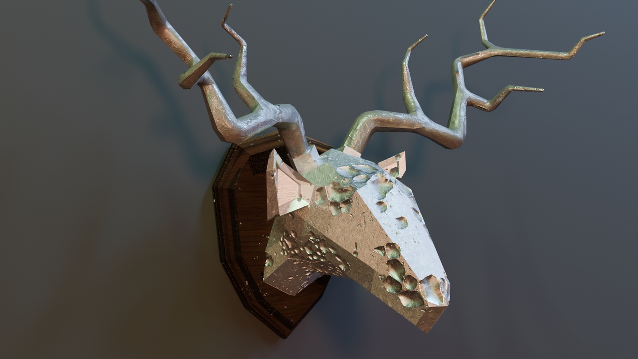 Media 1 for listing Deer head casted metal