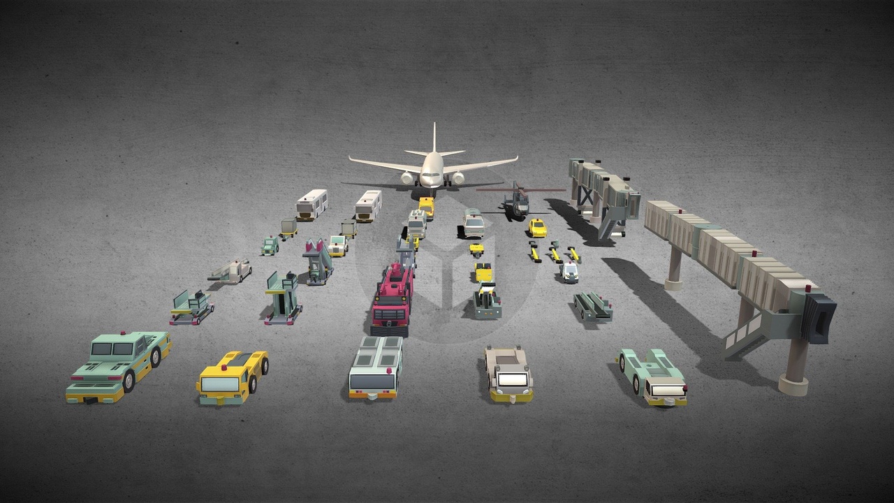 Media 1 for listing 1:400 Airport Vehicle Pack