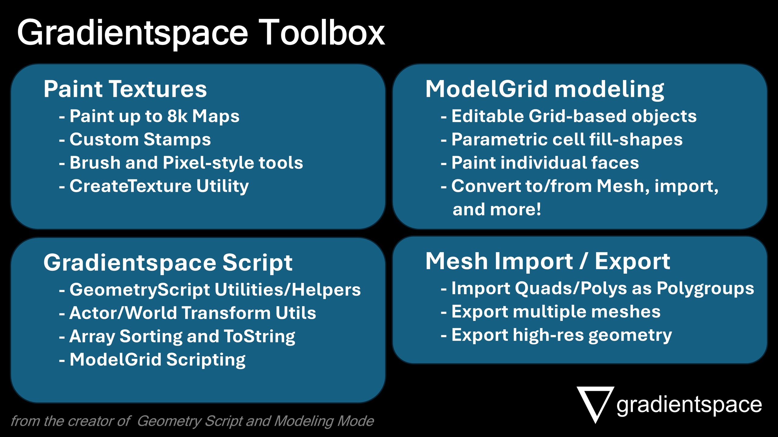 Mídia 1 do anúncio Gradientspace Toolbox