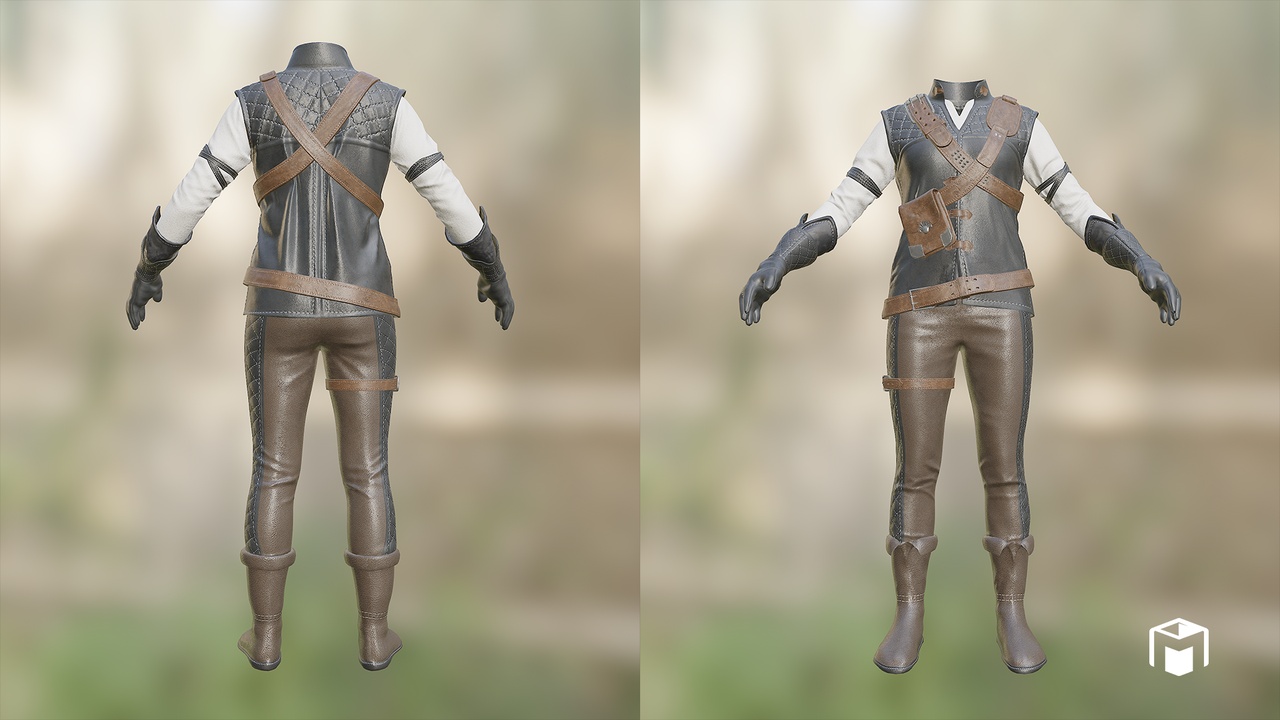 Media 1 for listing Parametric Vintage Medieval Rogue Outfit for MetaHuman