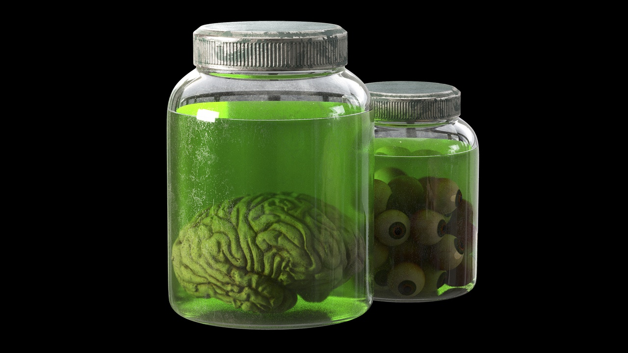 商品 Creepy Specimen Jars – Brain & Eyeballs 的媒体 1