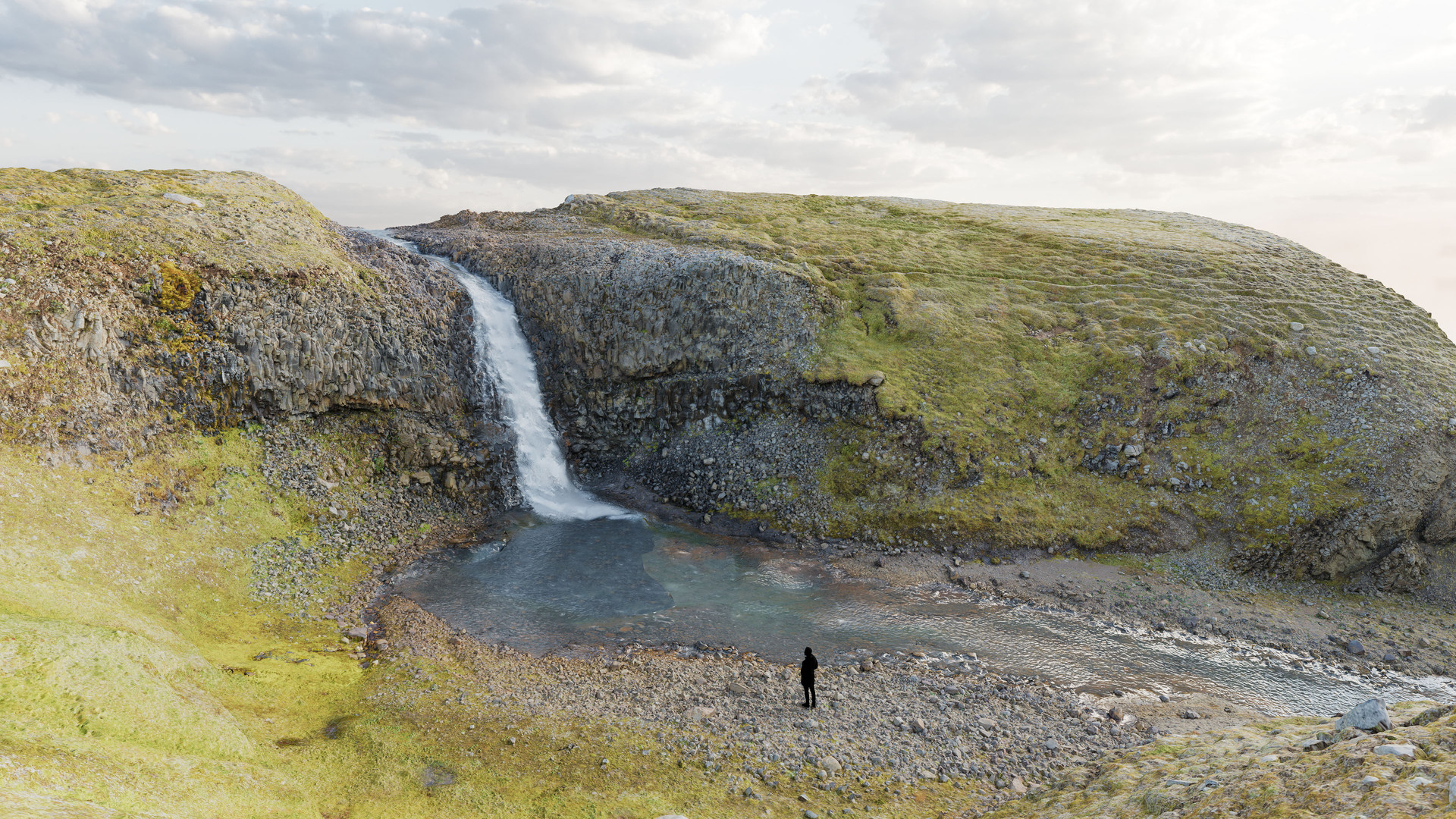 Basalt Waterfall Cliff A | Fab
