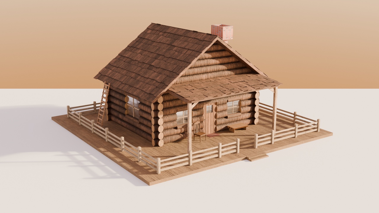 Media 1 for listing 3D Wooden Cabin With Interior