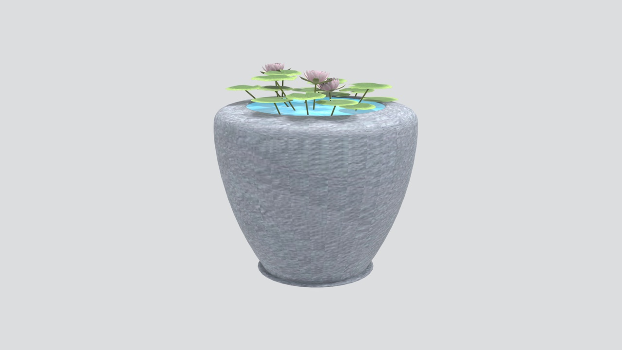 Media 1 for listing Lotus Bowl Water Garden 3D Model
