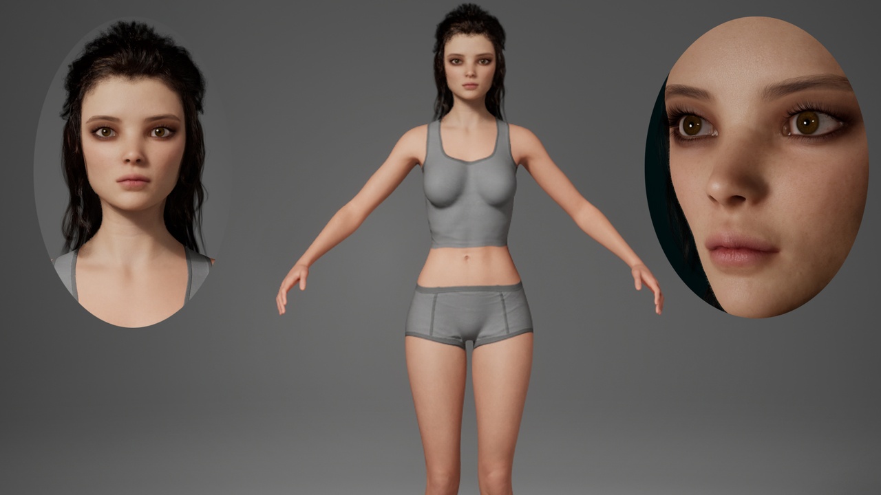 Media 1 for listing Editable MetaHuman female character - Lily.With hair, no clothing included.