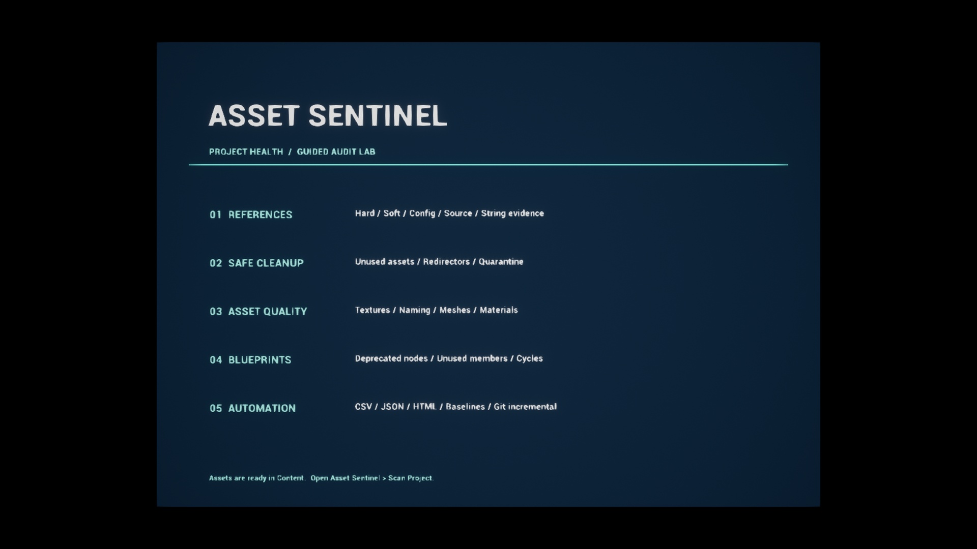 Media 1 for listing Asset Sentinel — Project Health & Asset Audit