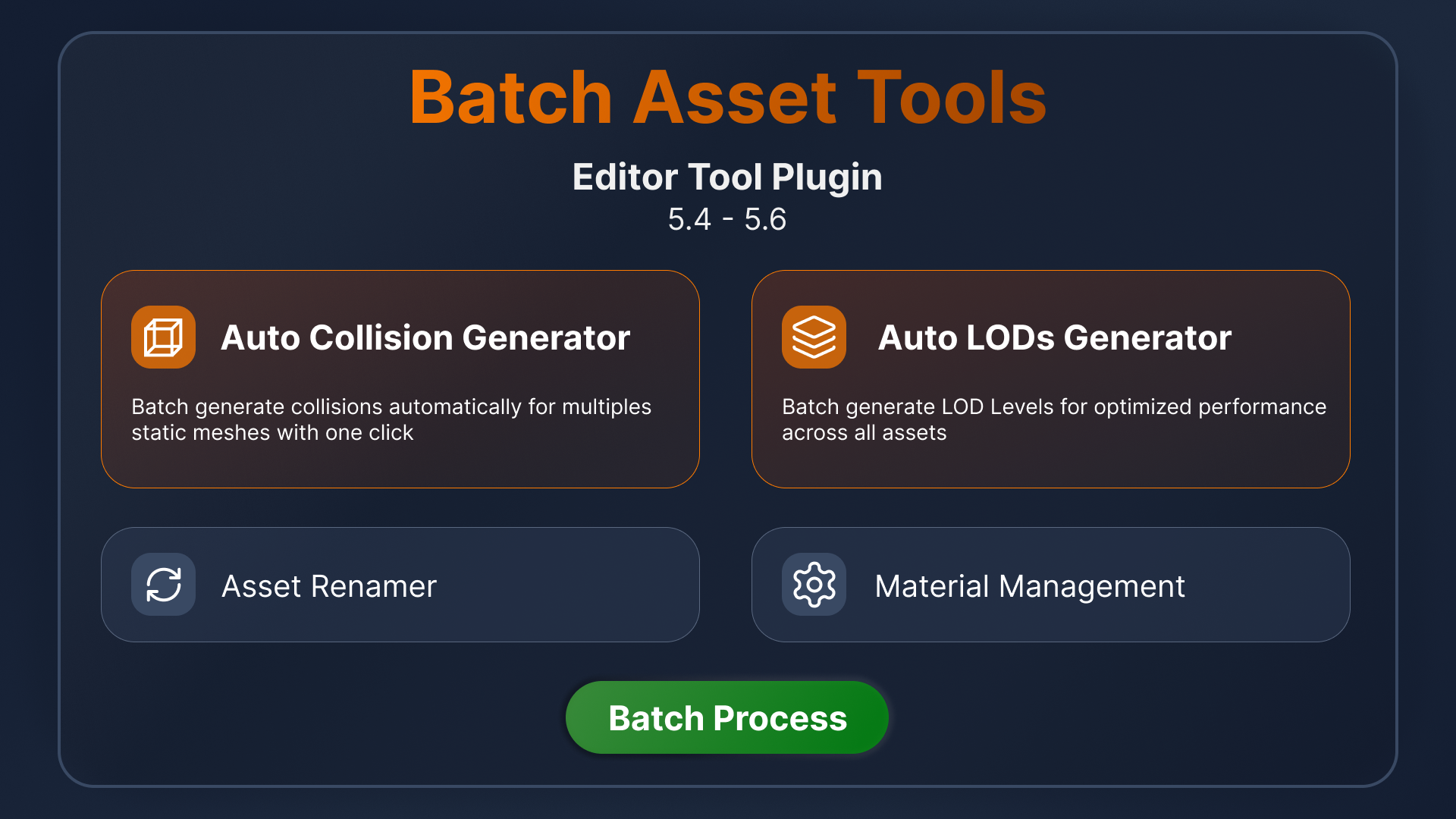 Batch Asset Tools | Fab