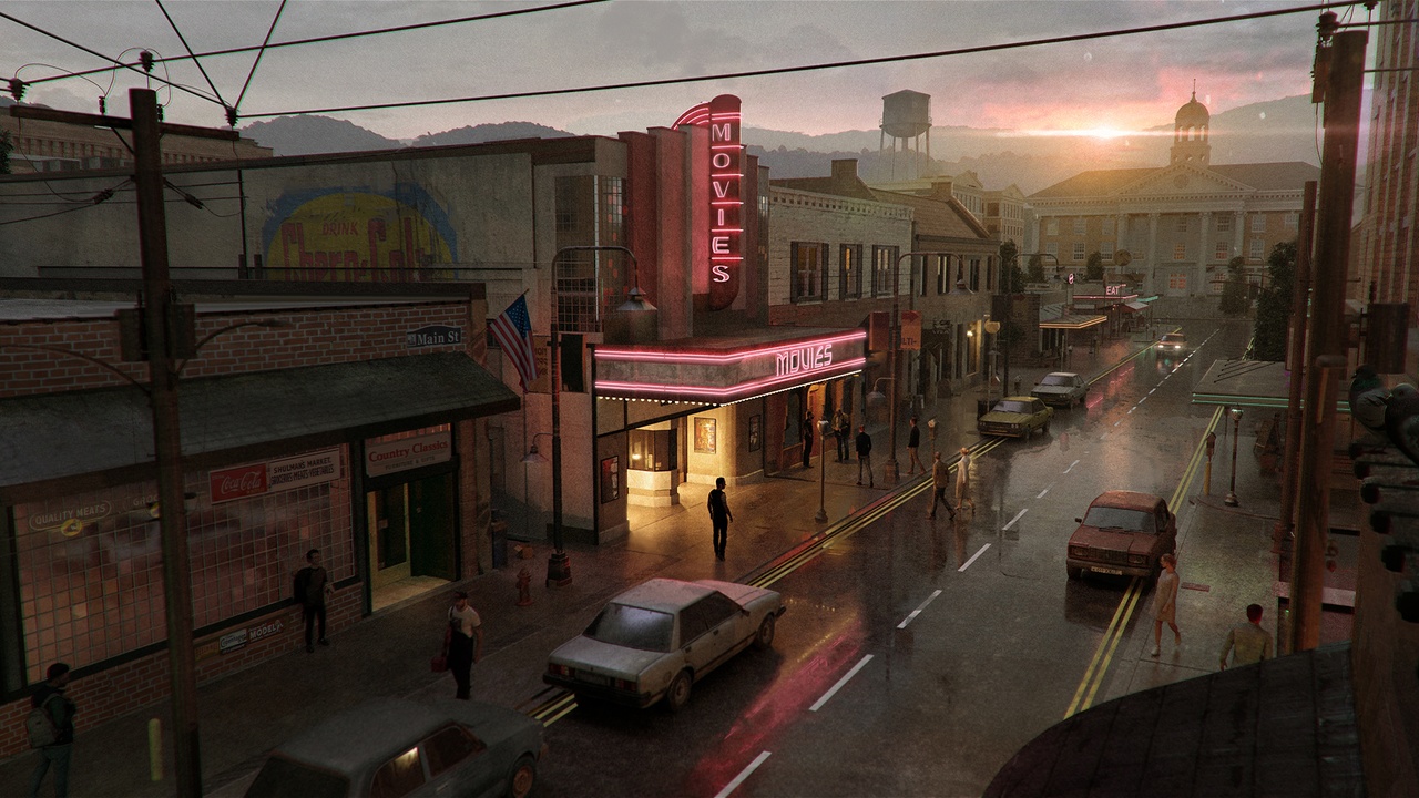 Media 1 for listing Small Town America 3D Pack - USA buildings props city streets road 66