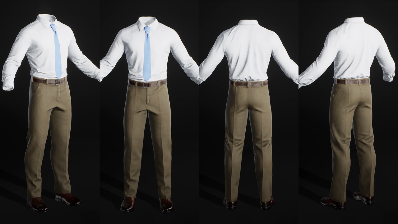 Media 1 for listing Shirt Tie Suit - Metahuman