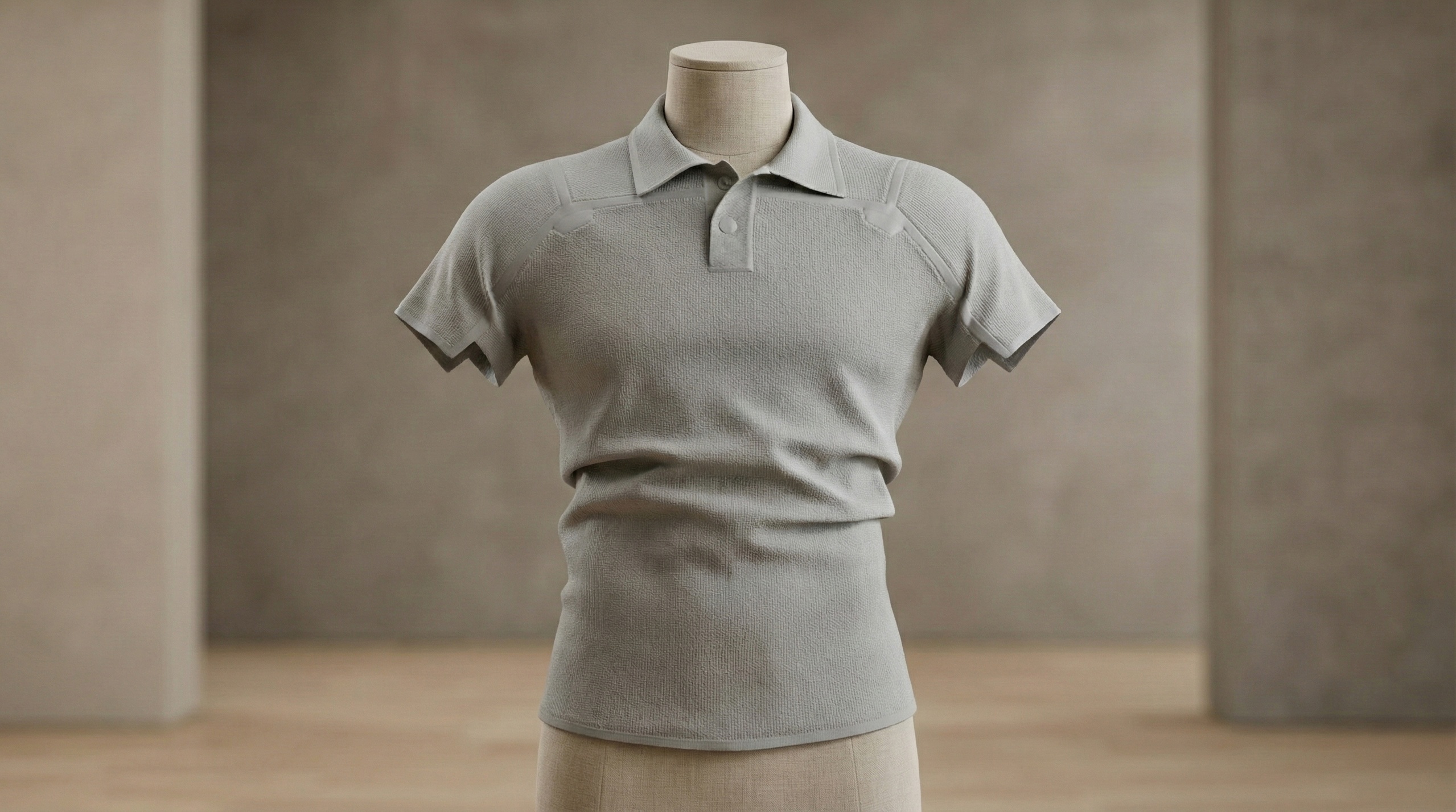 Media 1 for listing Casual Ribbed Knit Polo Shirt metahuman compatible