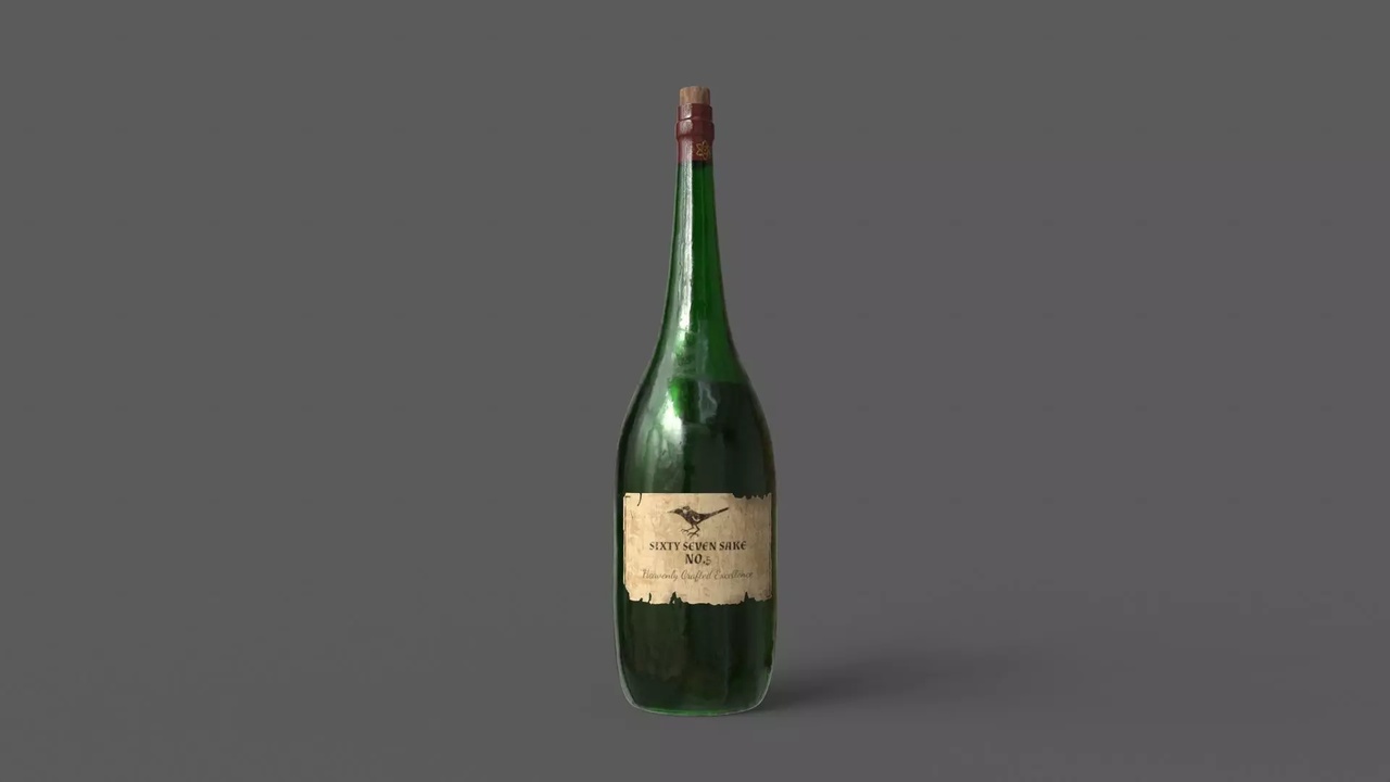 Media 1 for listing Wine Bottle 3D Model PBR