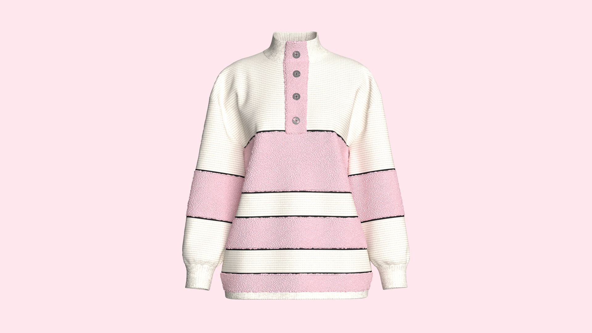Media 1 for listing Girls Fashion Sweater With Sherpa | High Poly