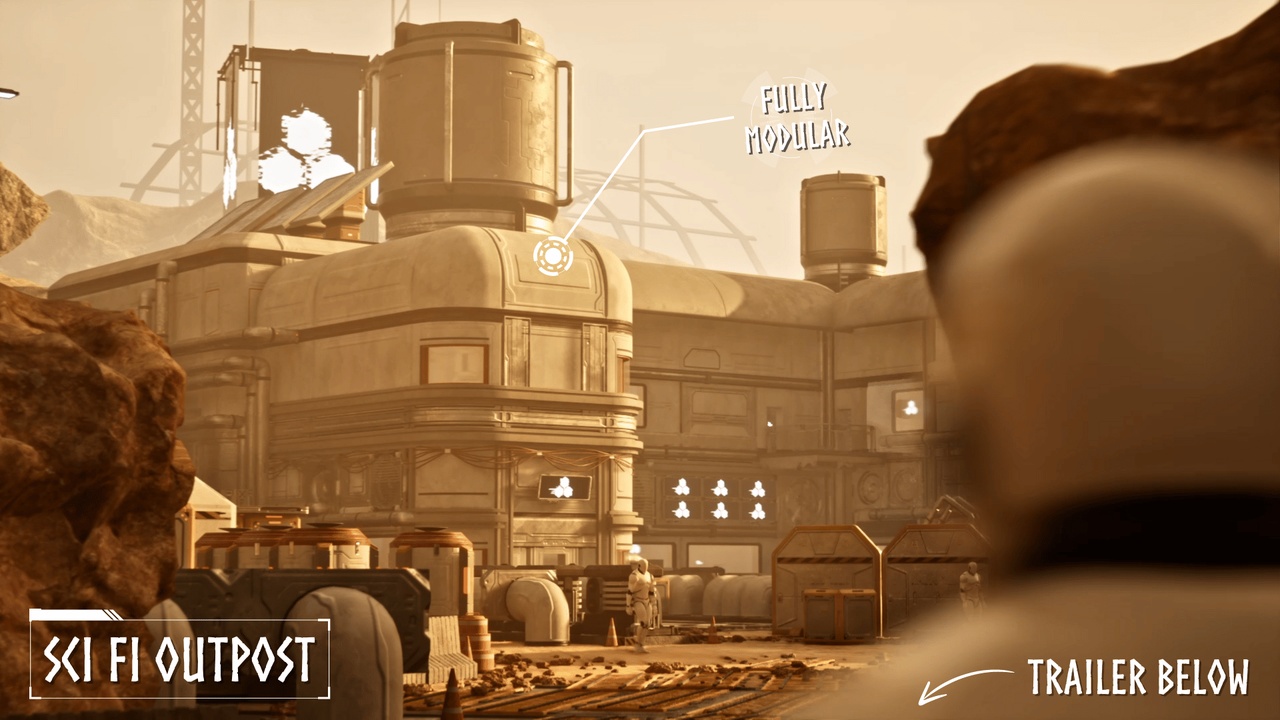 商品 Modular Sci Fi Outpost (Sci Fi Outpost, Sci Fi Base, Sci Fi , Outpost, Base) 的媒体 1