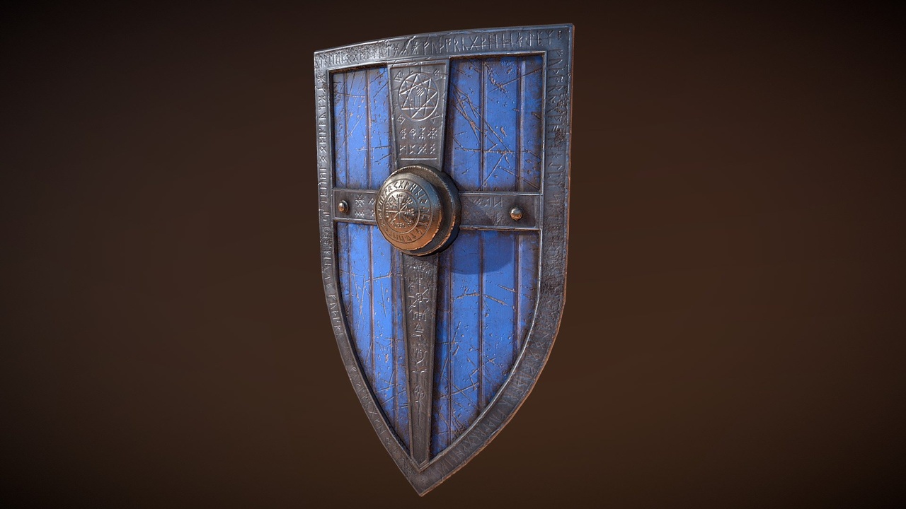 Media 1 for listing Viking Old Shield with Runes