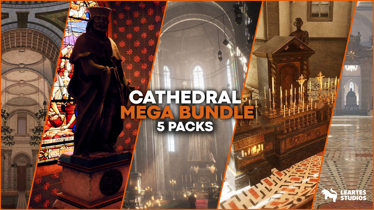 File multimediali per l'articolo Cathedral Environments Mega Bundle ( Cathedral Environment Bundle Cathedral ): 1