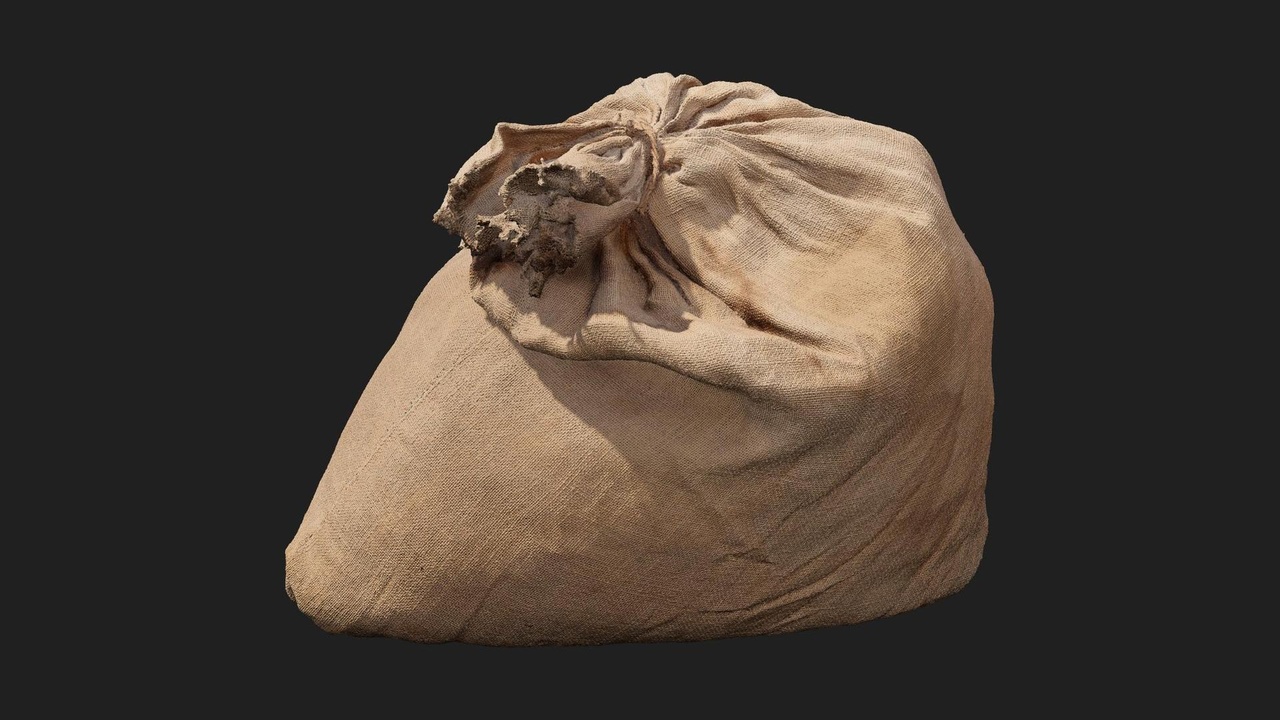 Media 1 for listing Historic Medieval Farm Sack Burlap 01