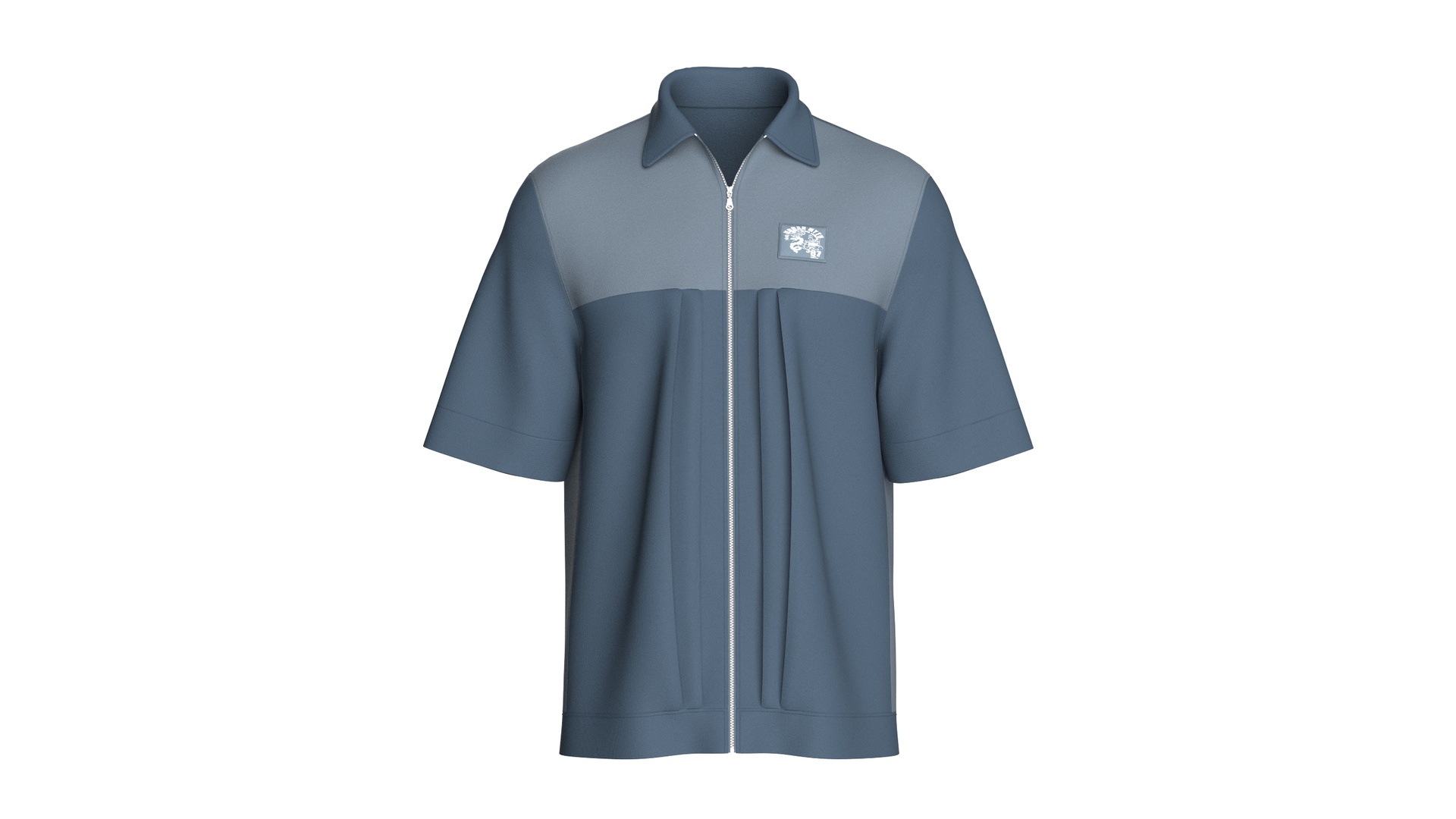 Media 1 for listing Men Half - Sleeve Zip Up Polo Shirt | High Poly