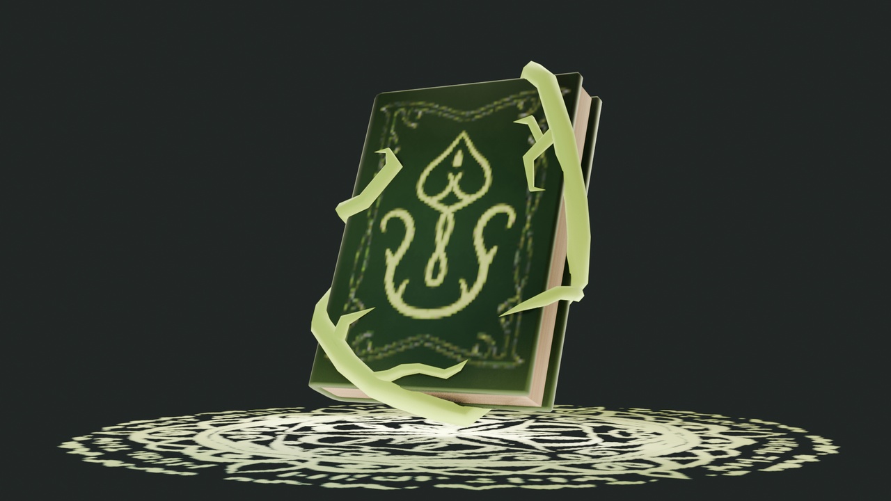 Media 1 for listing Animated Grimoire Book with Low Poly and Pixelated