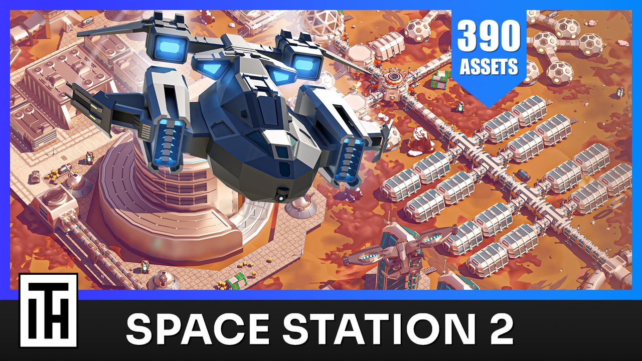 Space Station 2 - Low Poly 3D Models Pack 제품 등록을 위한 미디어 1개