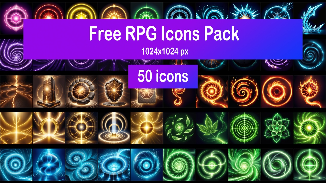 Media 1 for listing Free RPG Icons Pack
