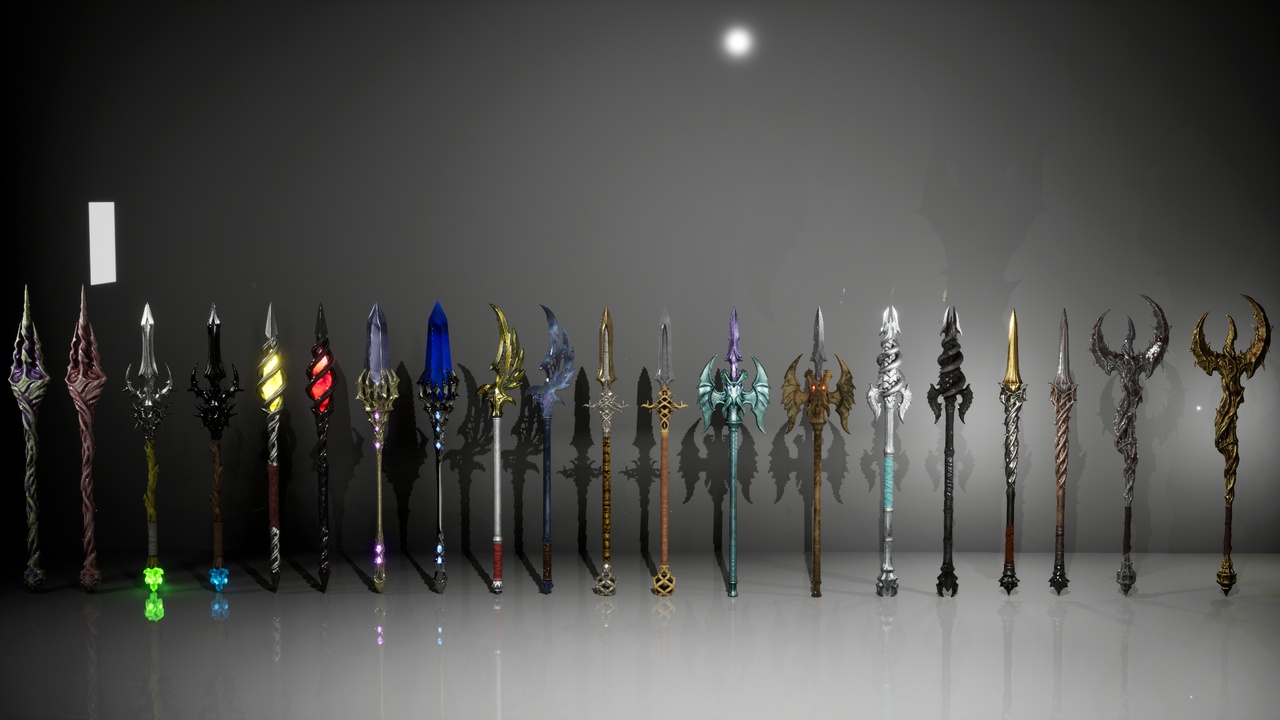 Media 1 for listing 10 Fantasy Spears Pack | Rigged & Game Ready