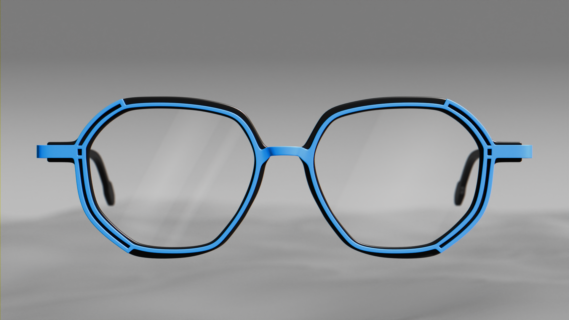 Parallel Frame Glasses Octagonal Double Frame | Fab