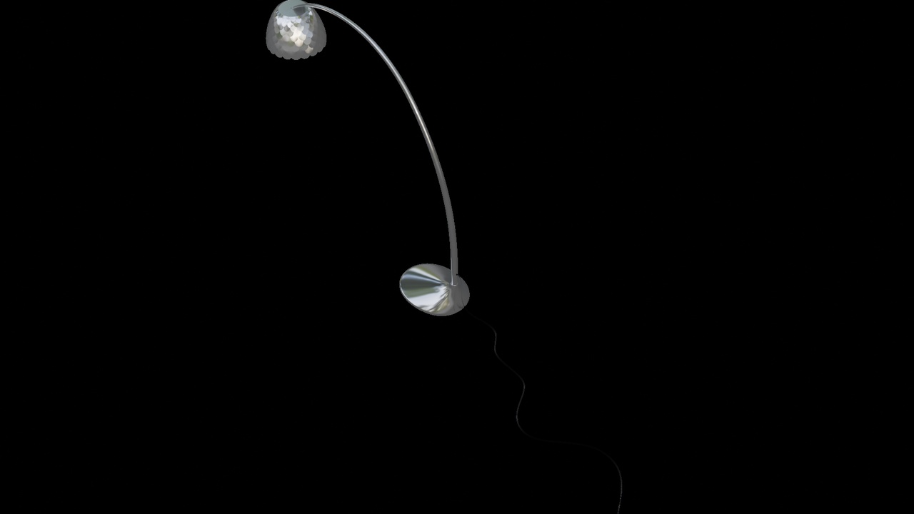 Media 1 for listing Tall Arched Chrome Floor Lamp