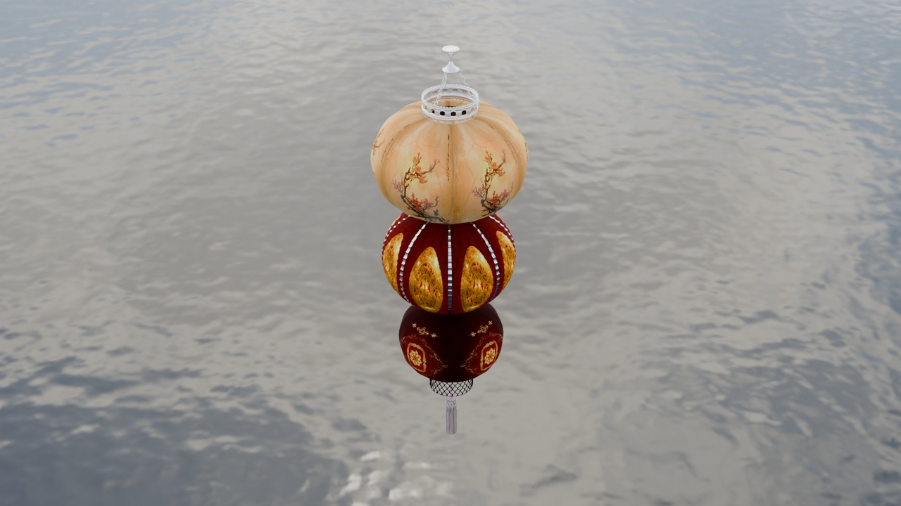 Media 1 for listing Chinese Red Lantern 3D Model