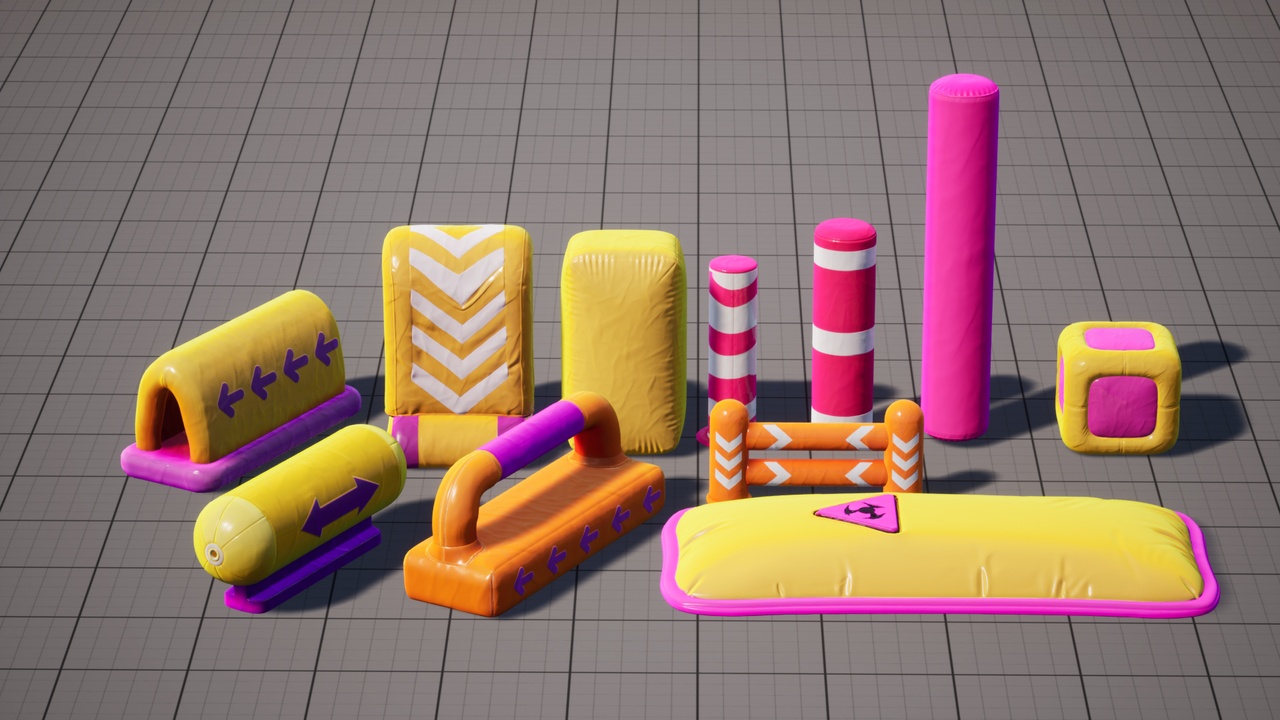 Media 1 for listing Stylized Platformer – Animated Obstacle Course Kit