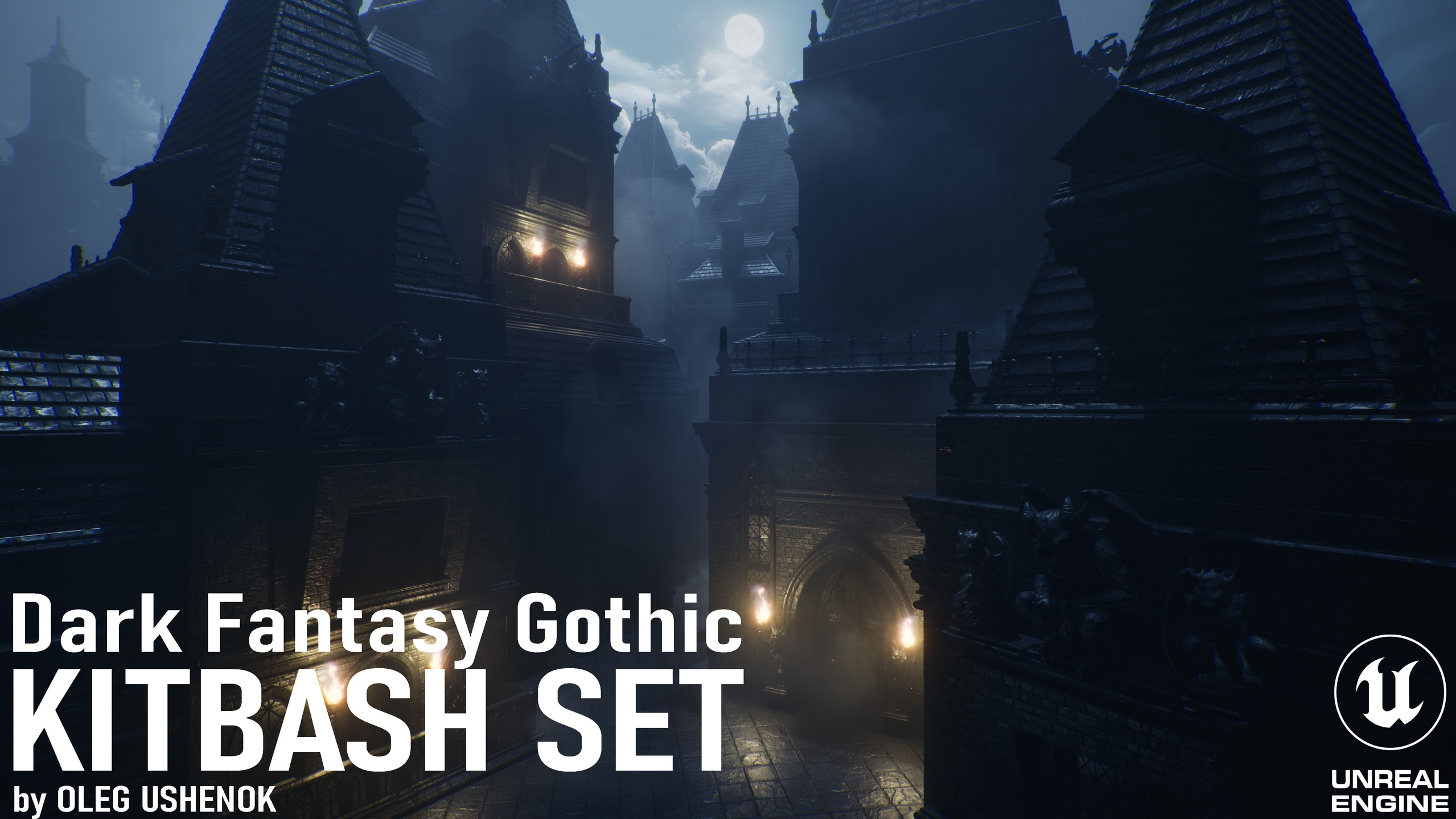 Media 1 for listing Free Sample Dark Fantasy Gothic Environment Kitbash