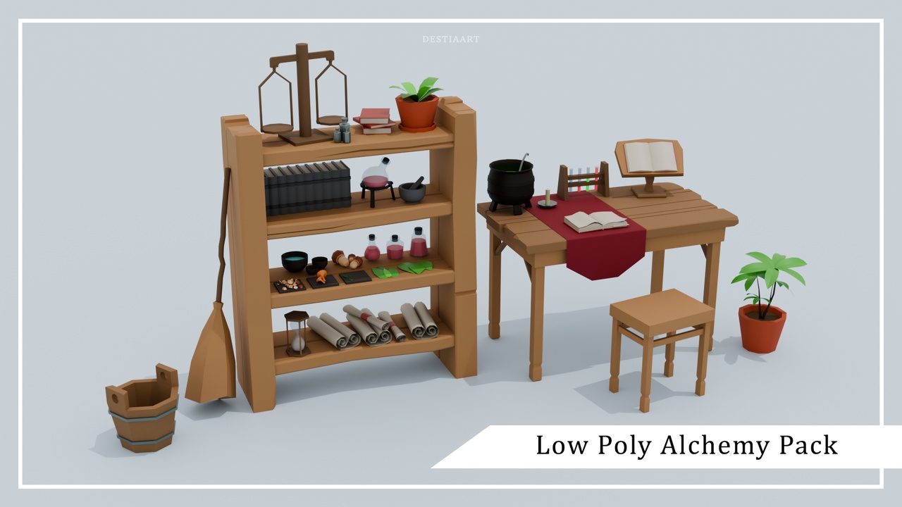 Media 1 for listing Low Poly Alchemy Pack