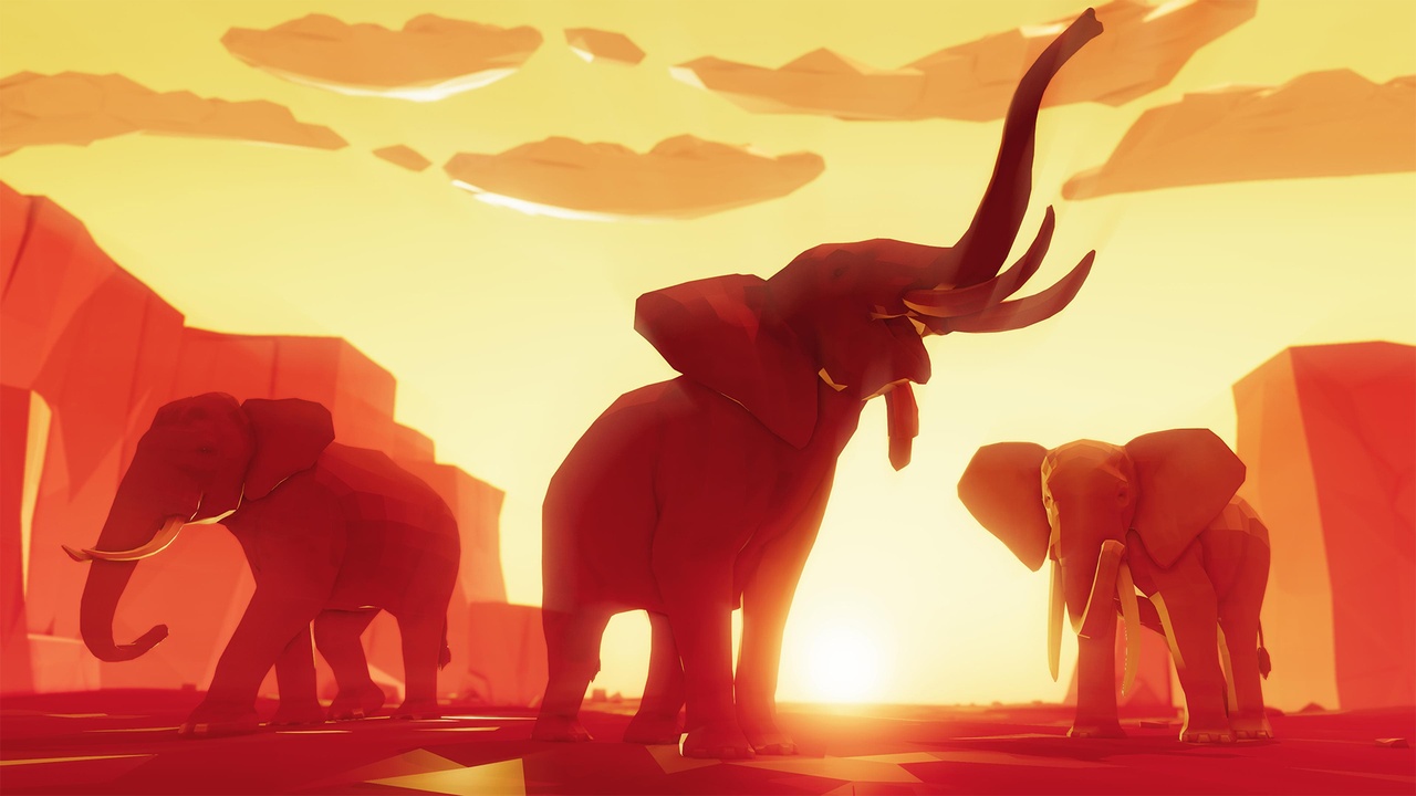 Media 1 for listing Poly Art Elephants
