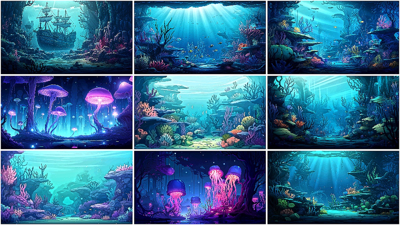 Media 1 for listing BACKGROUND - Pixel Reef 1