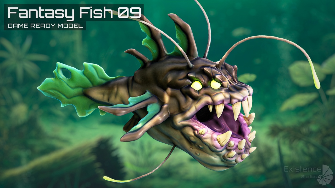 Fantasy Fish 09 - Aqua Life - Underwater Creature - Monster Sea Enemy ...