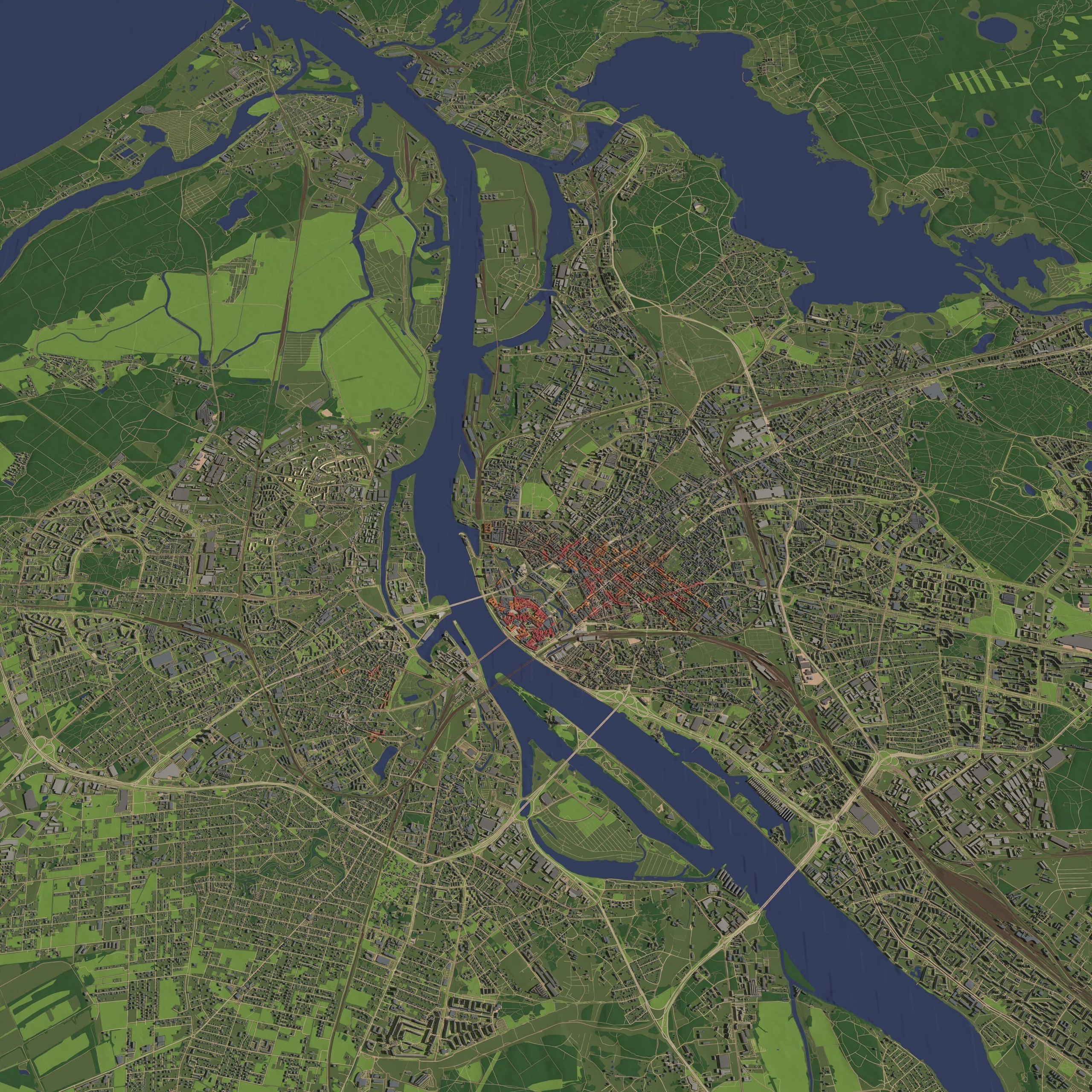 商品 Riga Latvia - aerial scene 的媒体 1