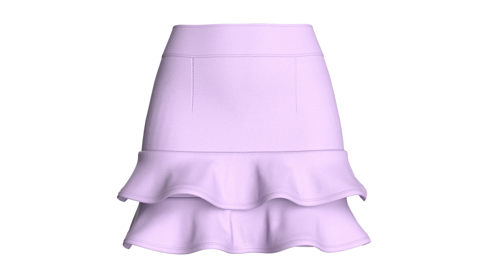 Media 1 for listing Girls Double - Tiered Ruffled Mini Skirt | High Poly