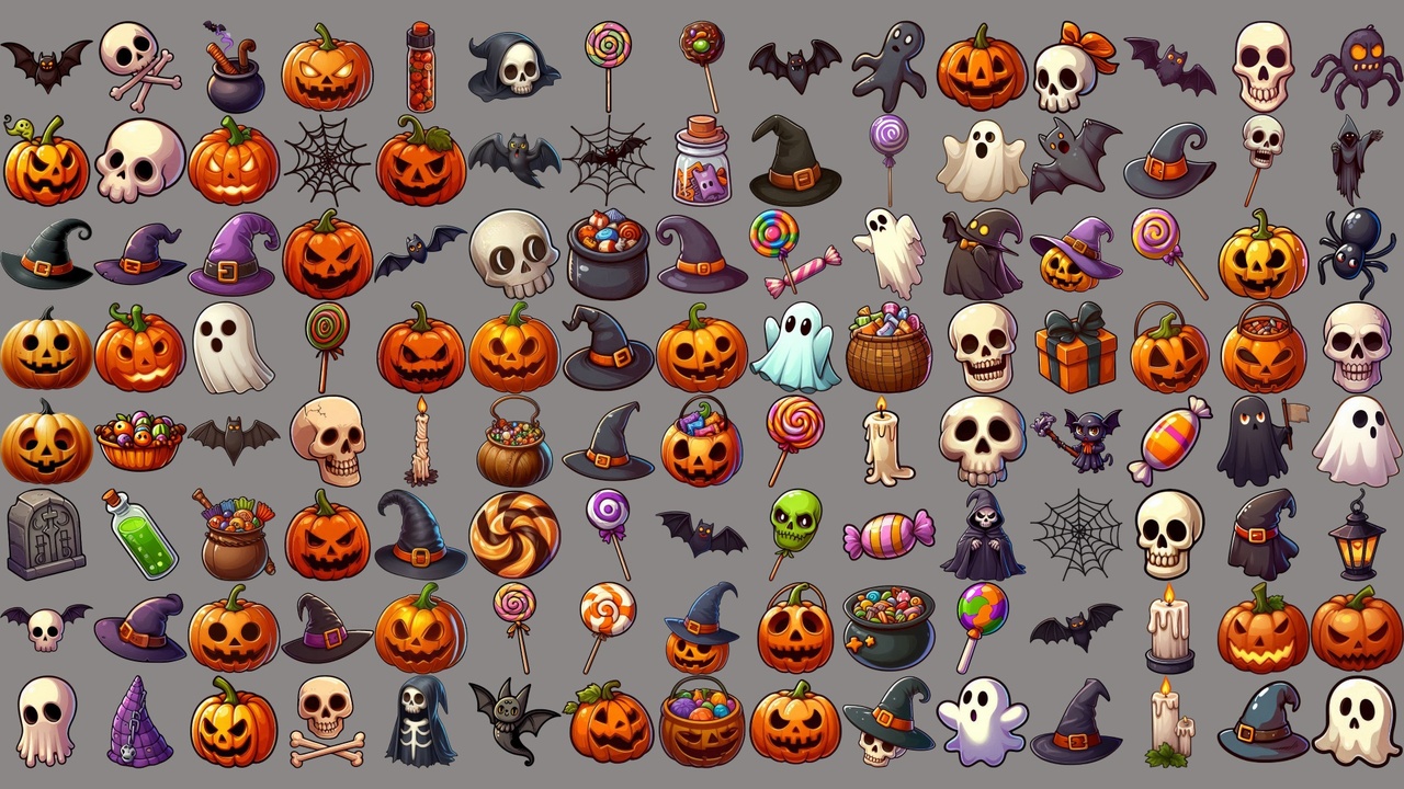Media 1 for listing Halloween theme Pack 3 - 500+ Sprites
