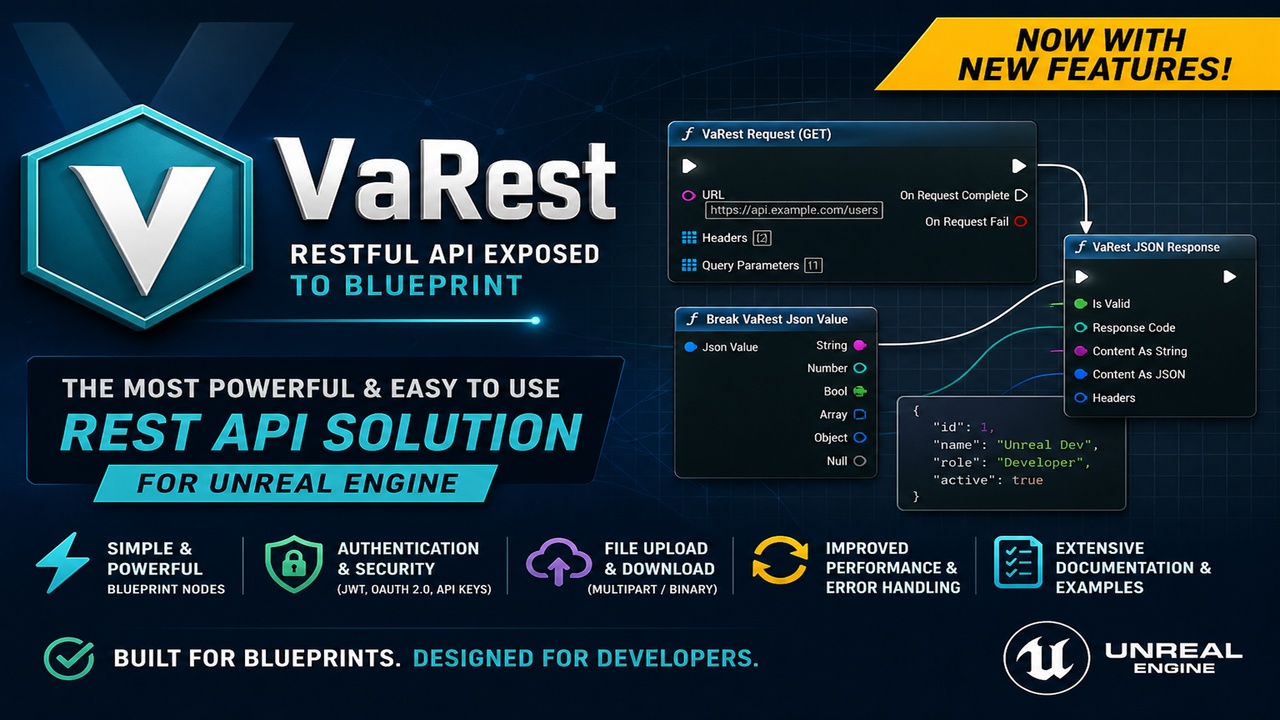 Media 1 for listing VaRest - Restful API with Blueprints