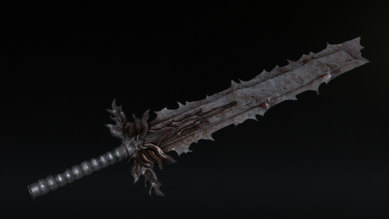 Media 1 for listing Thornblade Sword |  Fantasy Game Ready Weapon