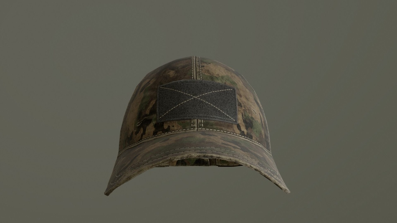Media 1 for listing Military Camo Tactical Cap (Game-Ready Low-Poly PBR)