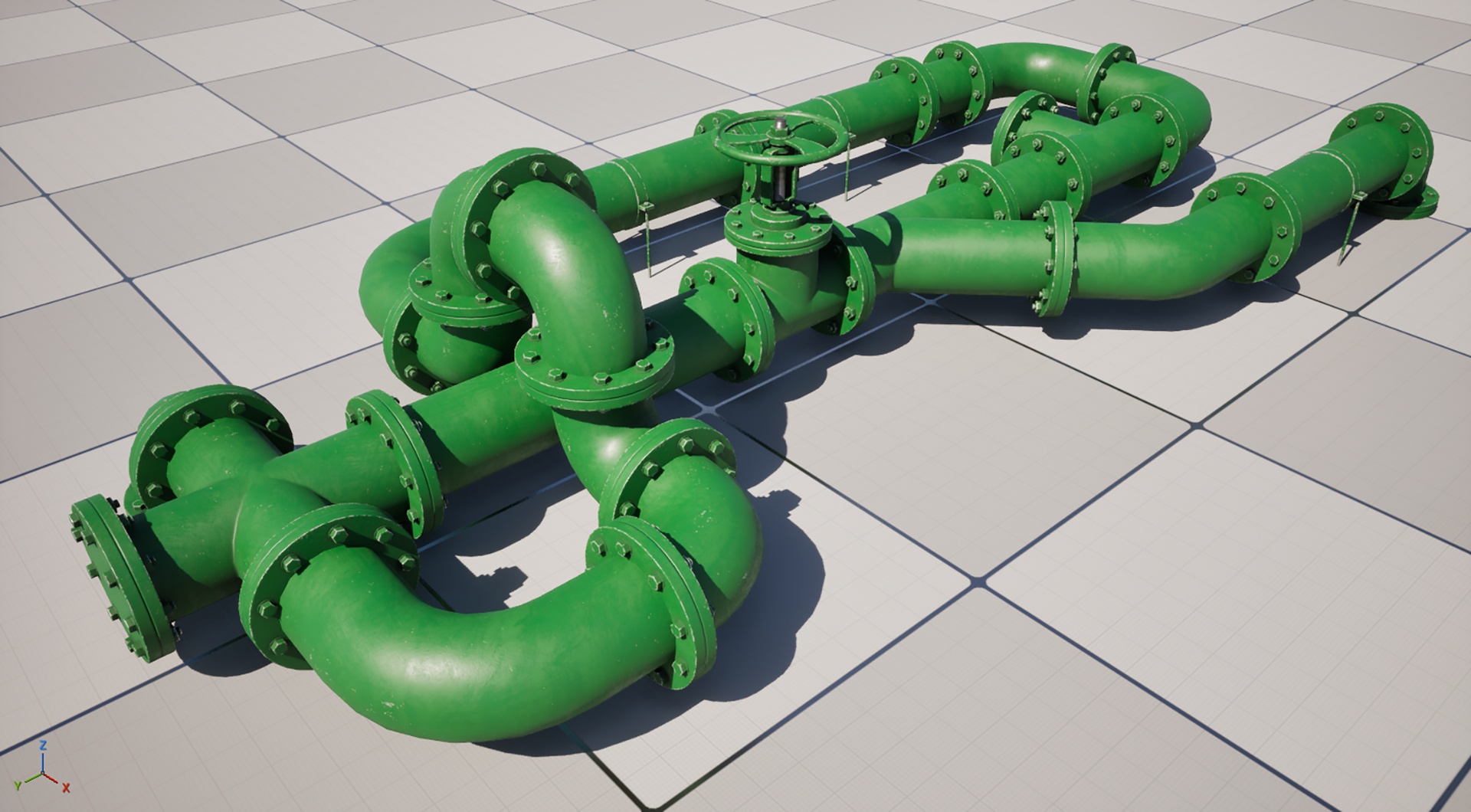الوسائط 1 للقائمة Modular Industrial Pipes Game Ready PBR